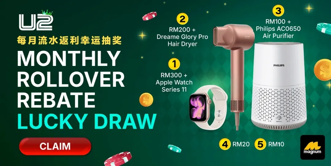 Monthly lucky draw rebate offer.
